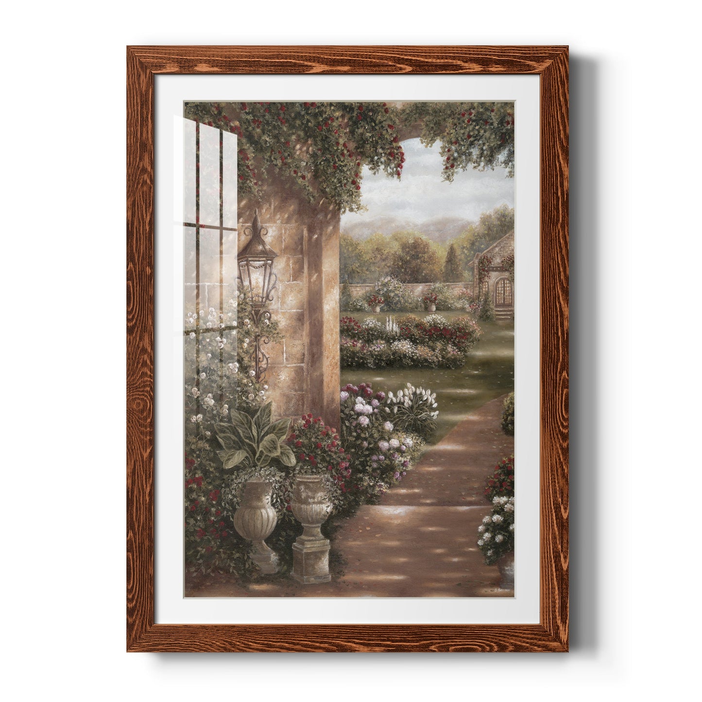 Evening in the Conservatory - Premium Framed Print - Distressed Barnwood Frame - Ready to Hang