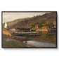 Landingsbrygge Husvik, Drøbak, 1875 - Floater Framed Canvas Print