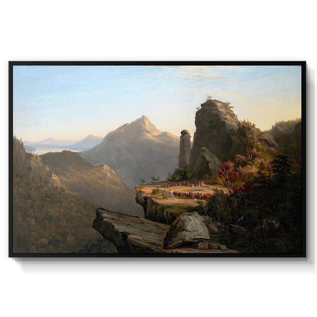 Scene from “The Last of the Mohicans”, 1827 - Floater Framed Canvas Print