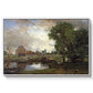 Dedham Lock and Mill, c. 1820 - Floater Framed Canvas Print