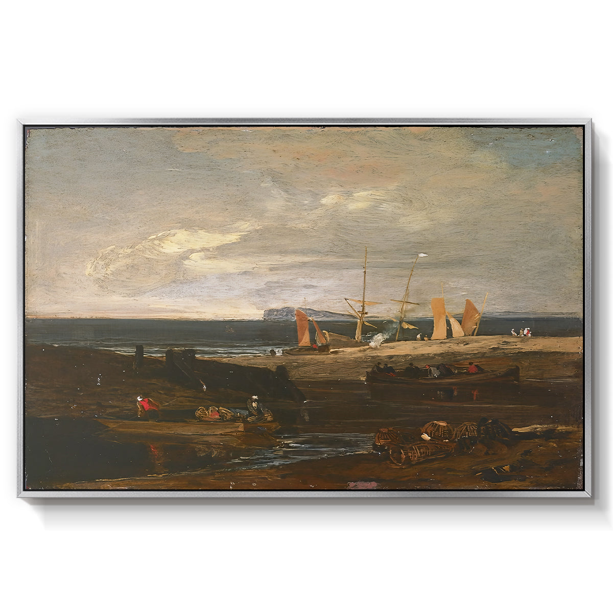 A Scene on the English Coast, c. 1798 - Floater Framed Canvas Print