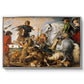 The Wolf and Fox Hunt, c. 1616 - Floater Framed Canvas Print