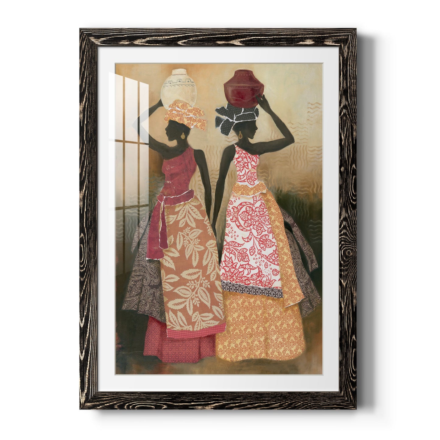 Village Women II - Premium Framed Print - Distressed Barnwood Frame - Ready to Hang