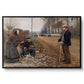 People by a Road, 1893 - Floater Framed Canvas Print