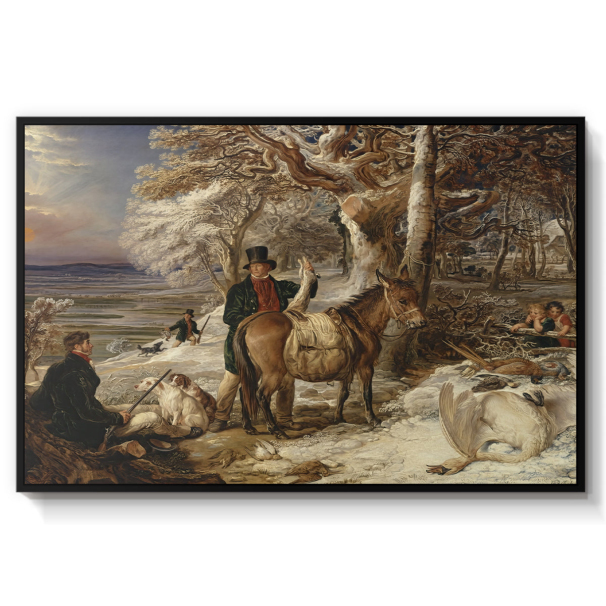 The Day's Sport, 1826 - Floater Framed Canvas Print