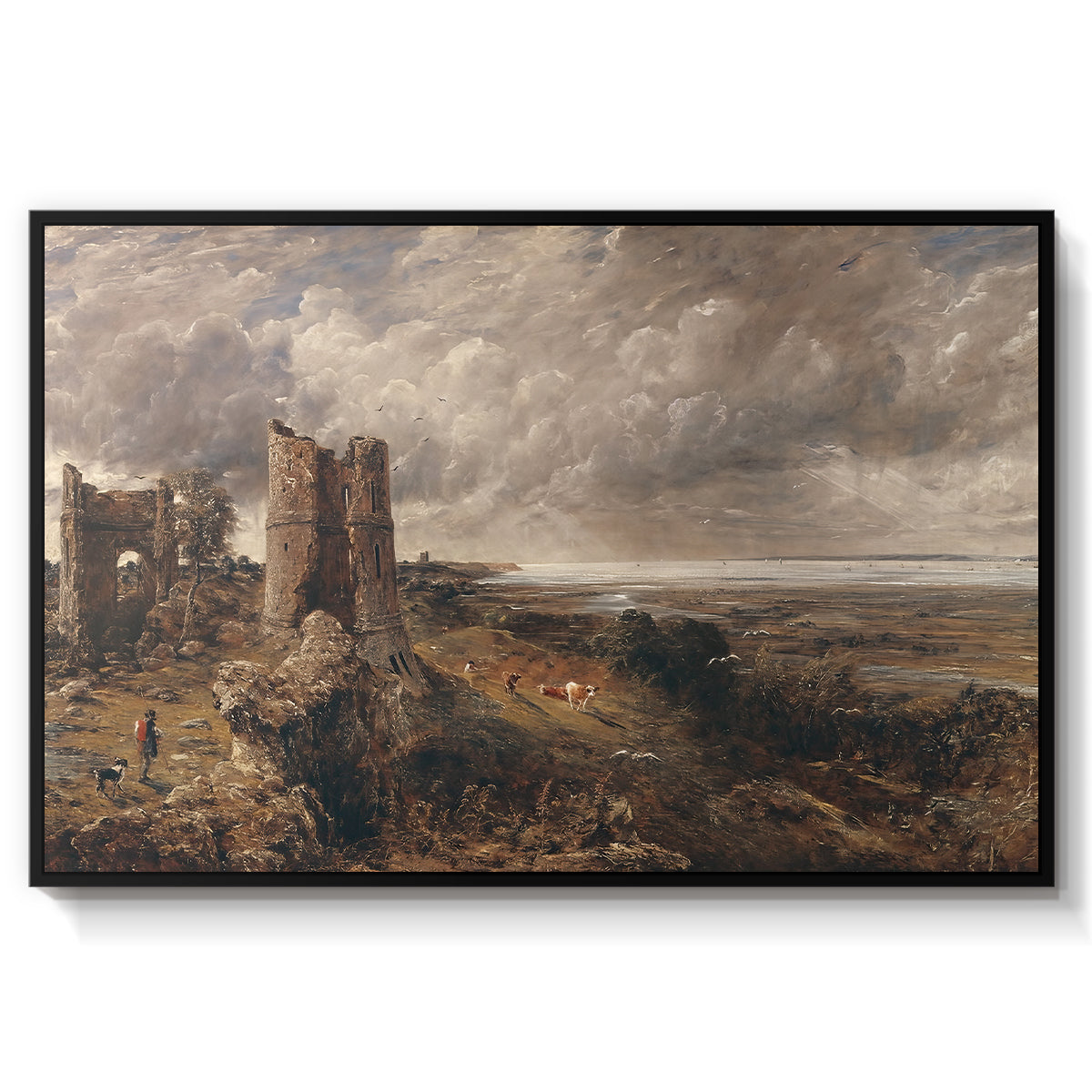 Hadleigh Castle, Mouth of Thames, c. 1829 - Floater Framed Canvas Print