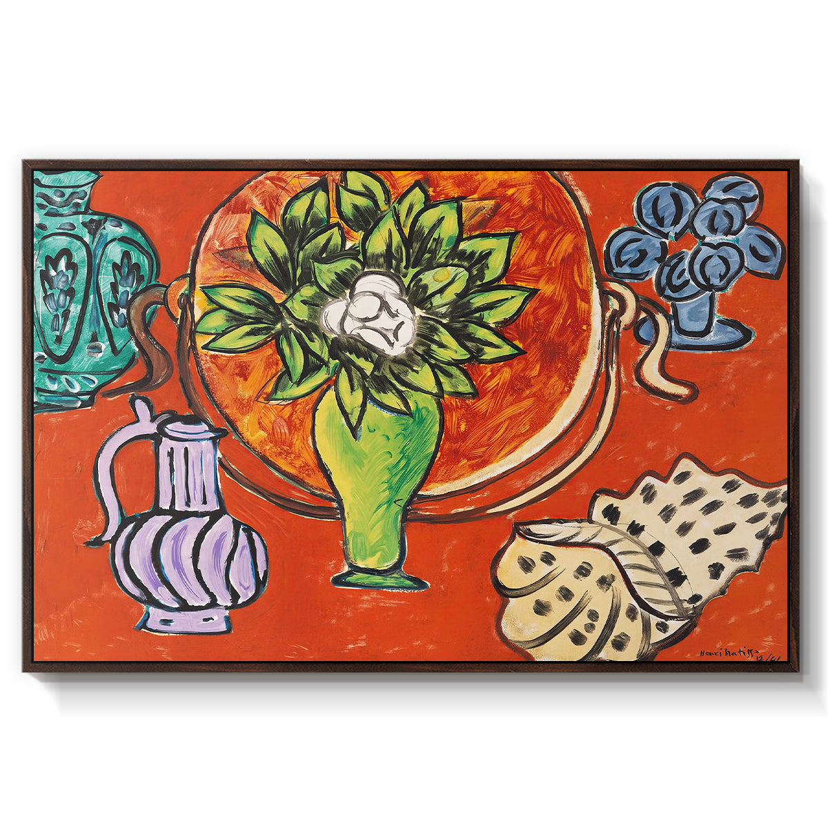 Still Life with a Magnolia (Nature morte au magnolia), 1941 - Floater Framed Canvas Print