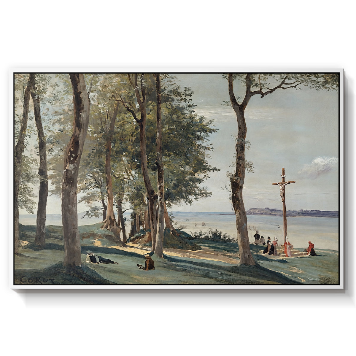 A Calvary on the Cote de Grace, c. 1829 - Floater Framed Canvas Print