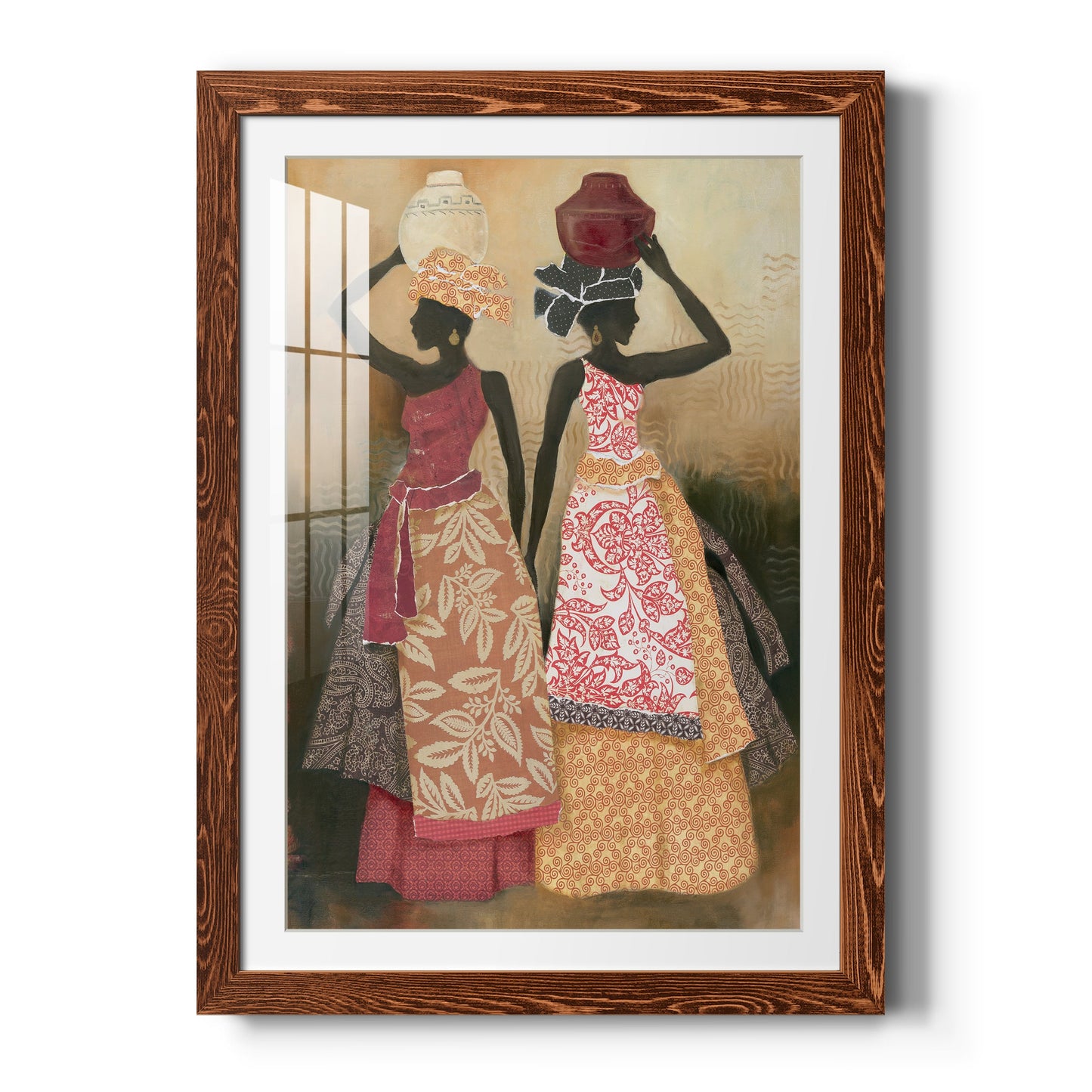 Village Women II - Premium Framed Print - Distressed Barnwood Frame - Ready to Hang