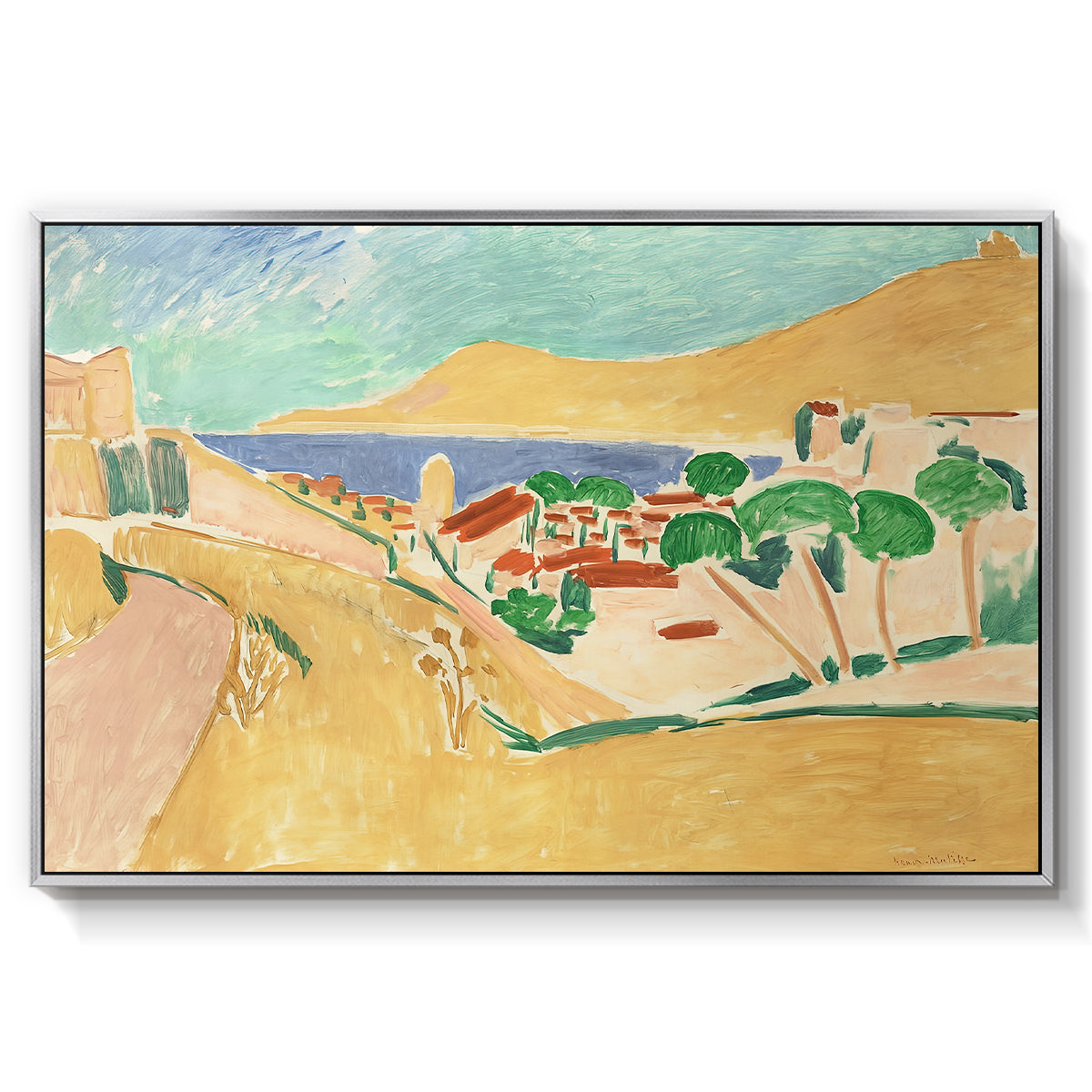 Collioure in August, c. 1911 - Floater Framed Canvas Print