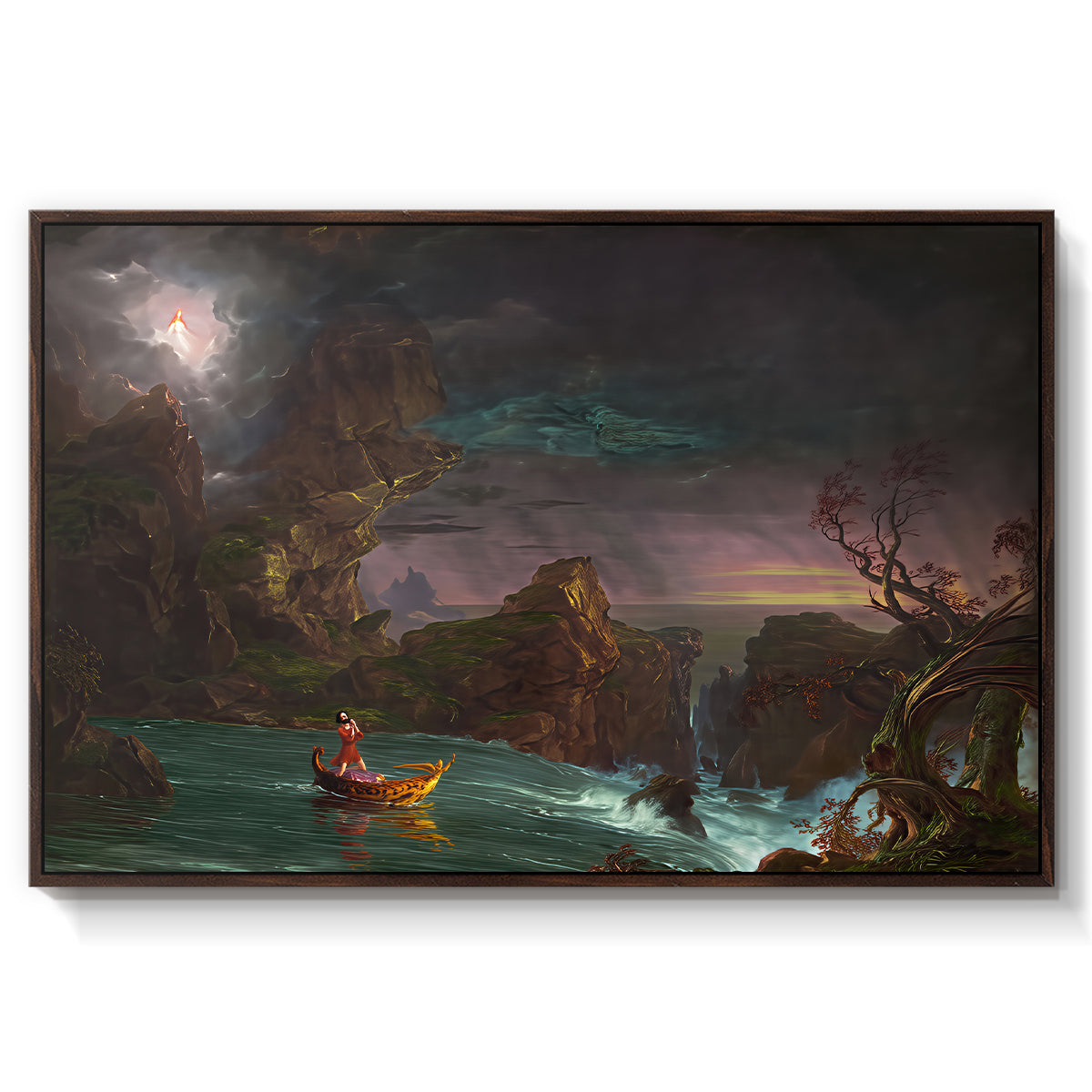 The Voyage of Life: Manhood, 1842 - Floater Framed Canvas Print