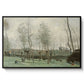 Washerwomen in a Willow Grove, c. 1871 - Floater Framed Canvas Print