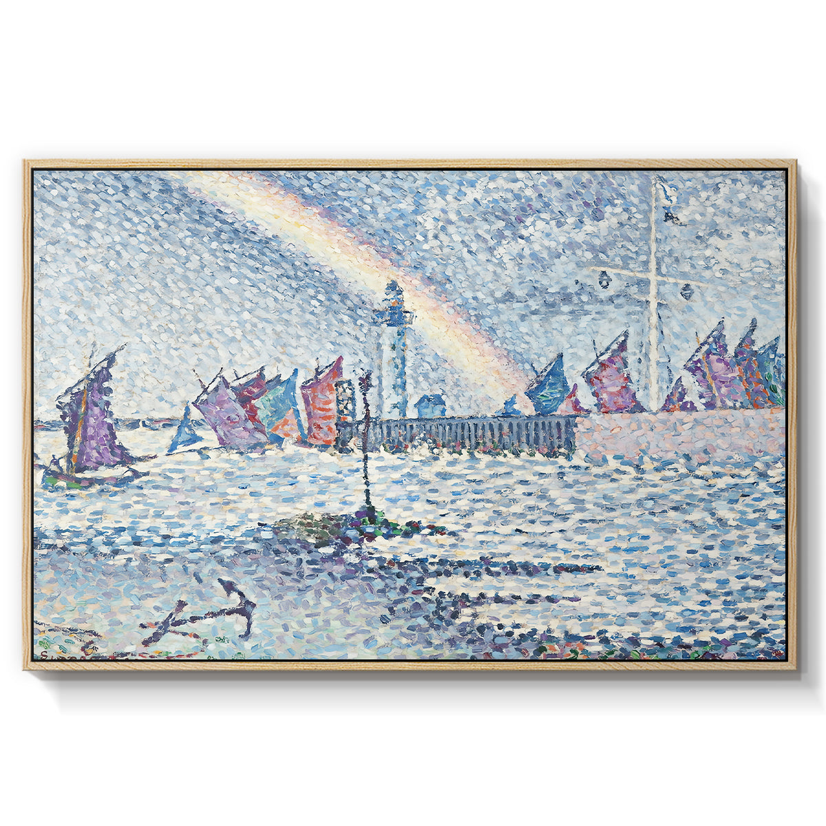 Entrance to the Port of Honfleur, 1899 - Floater Framed Canvas Print