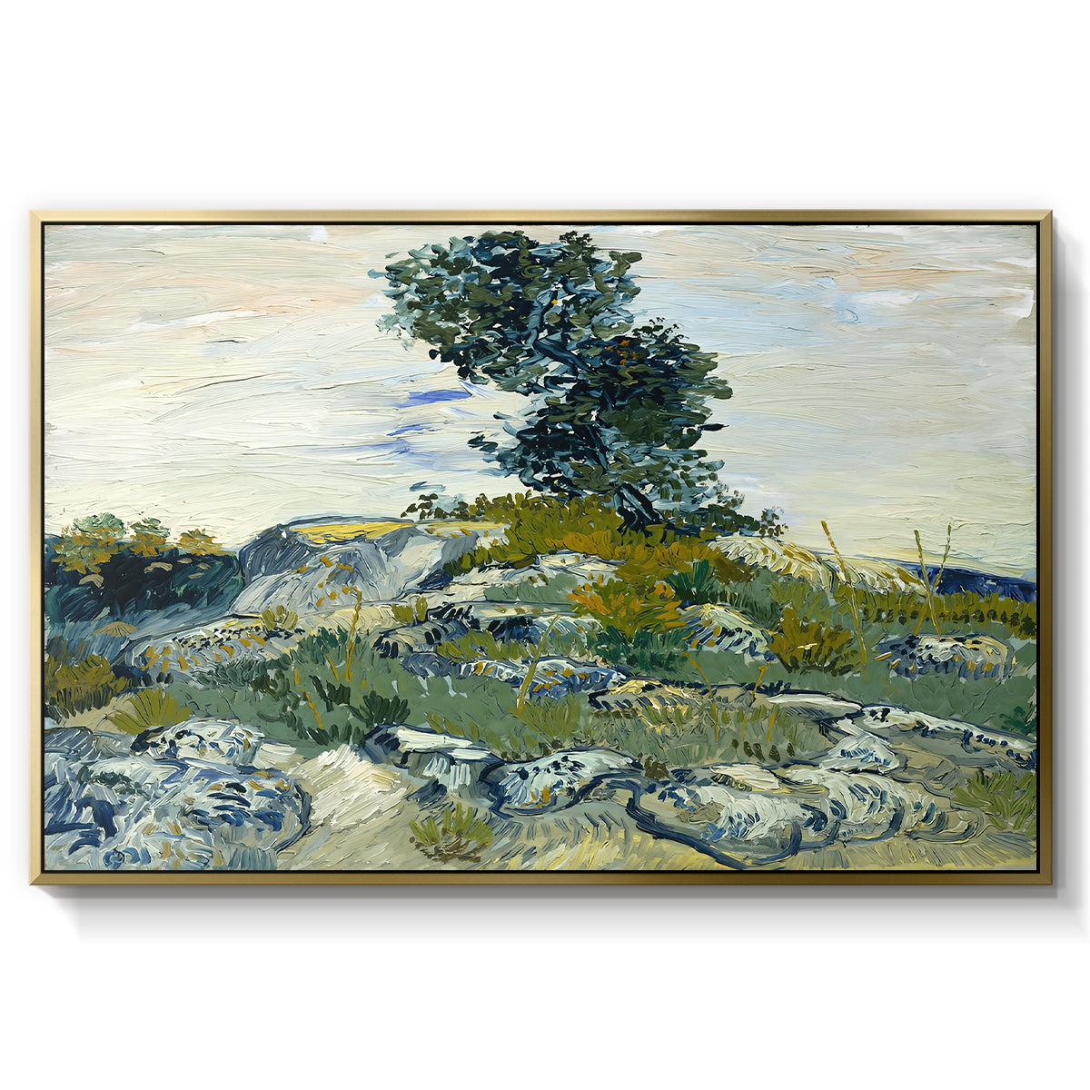 The Rocks, 1888 - Floater Framed Canvas Print