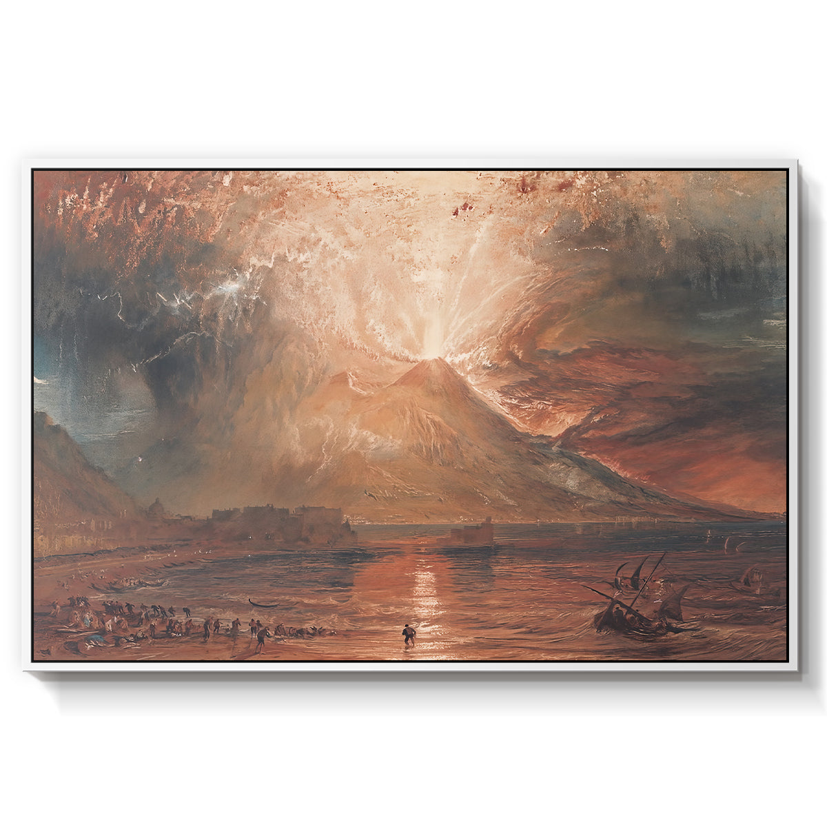 Vesuvius in Eruption, c. 1817 - Floater Framed Canvas Print