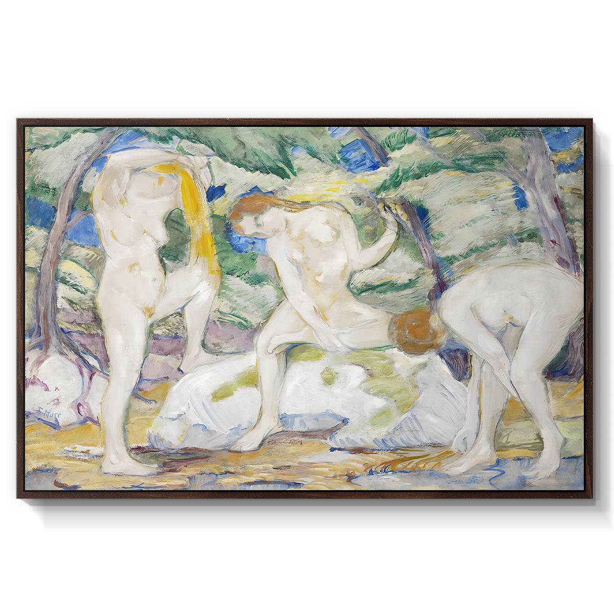 Bathing Women, 1910 - Floater Framed Canvas Print