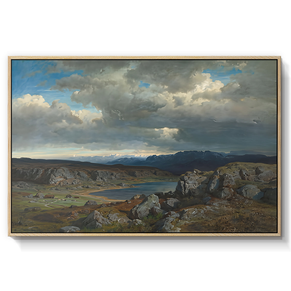 Norwegian Highlands, 1857 - Floater Framed Canvas Print