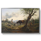 Shepherd with Billy Goat, c. 1830 - Floater Framed Canvas Print