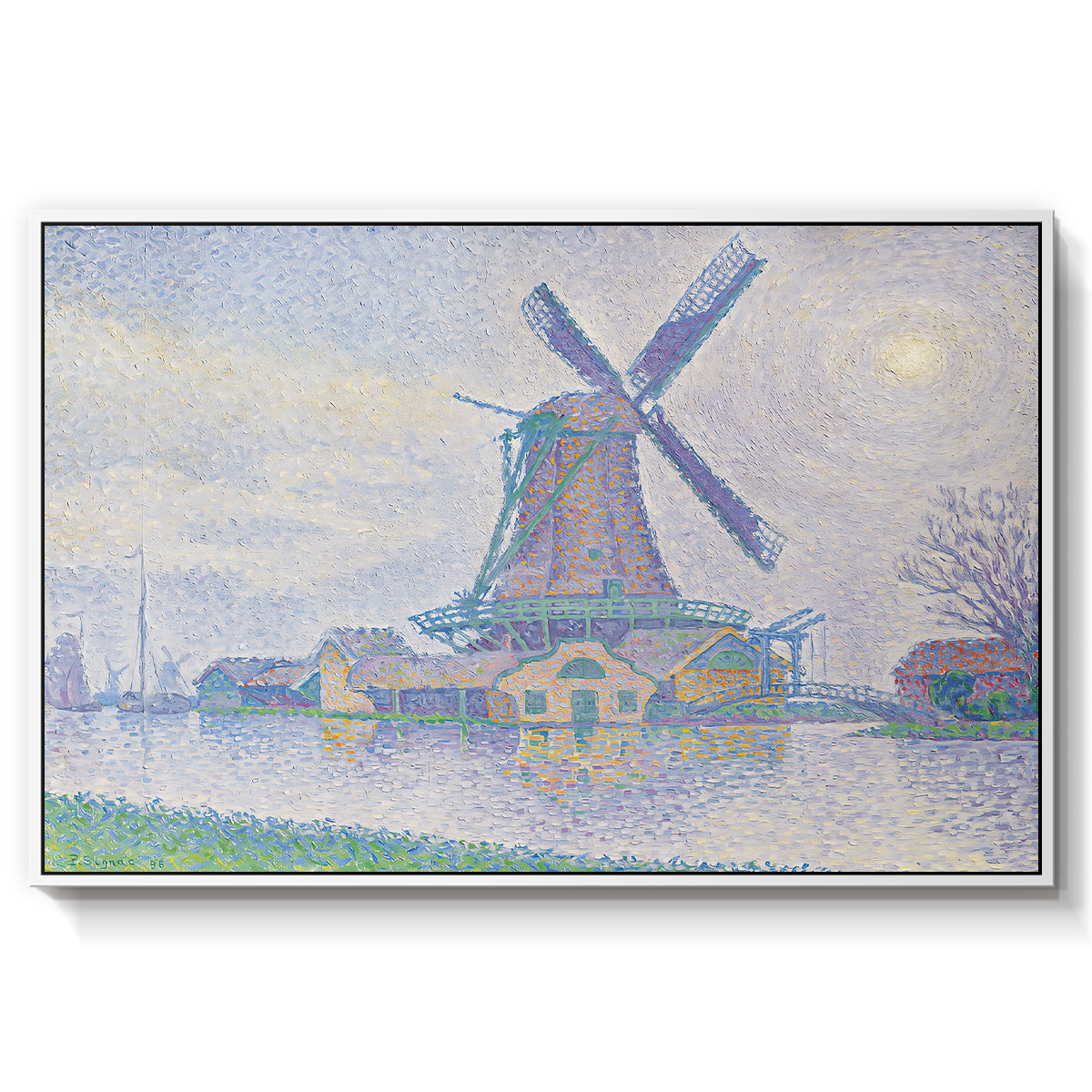 Mill of Edam (Moulin d'Edam), 1896 - Floater Framed Canvas Print