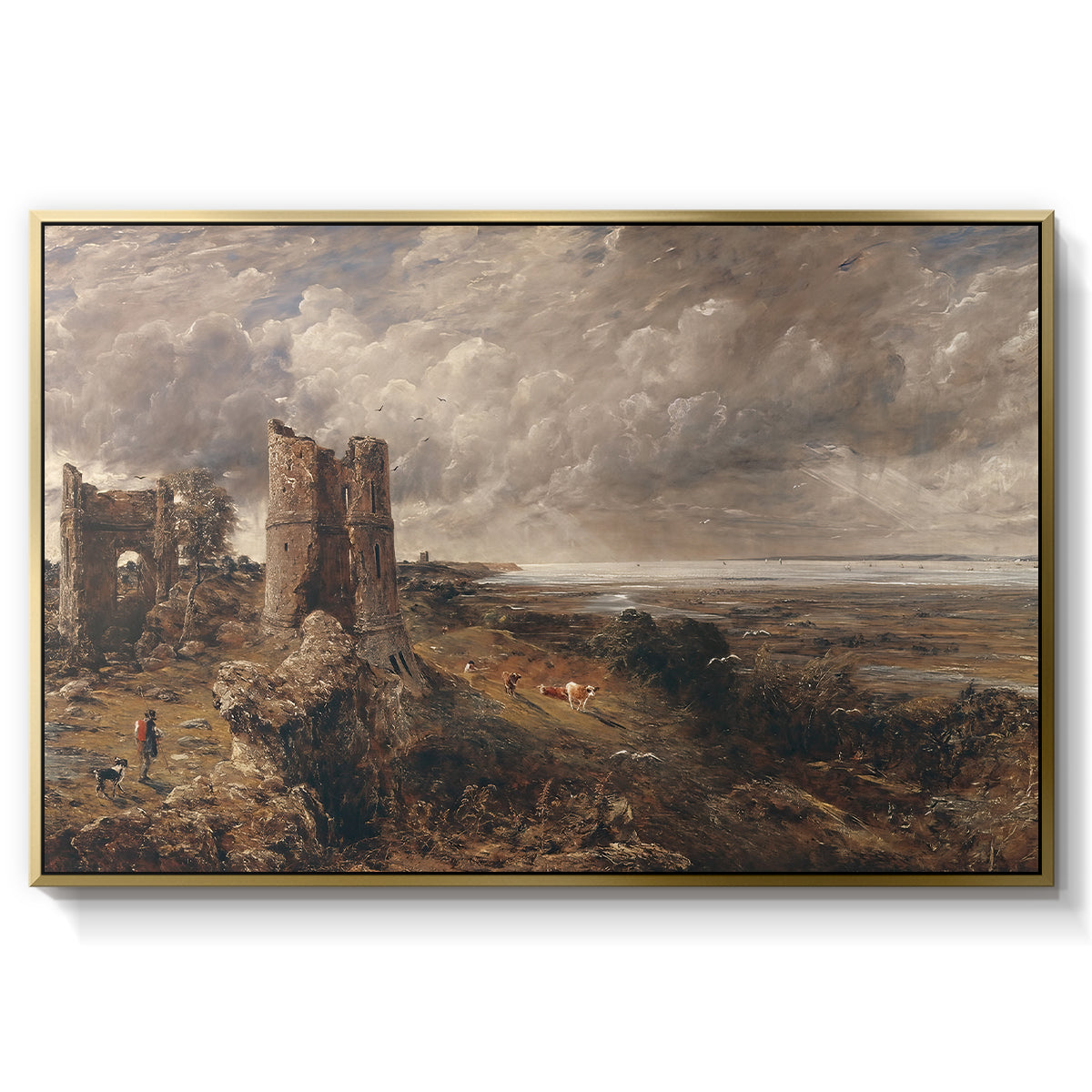 Hadleigh Castle, Mouth of Thames, c. 1829 - Floater Framed Canvas Print