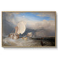 Fishing Boats with Hucksters Bargaining for Fish, 1837-1838 - Floater Framed Canvas Print