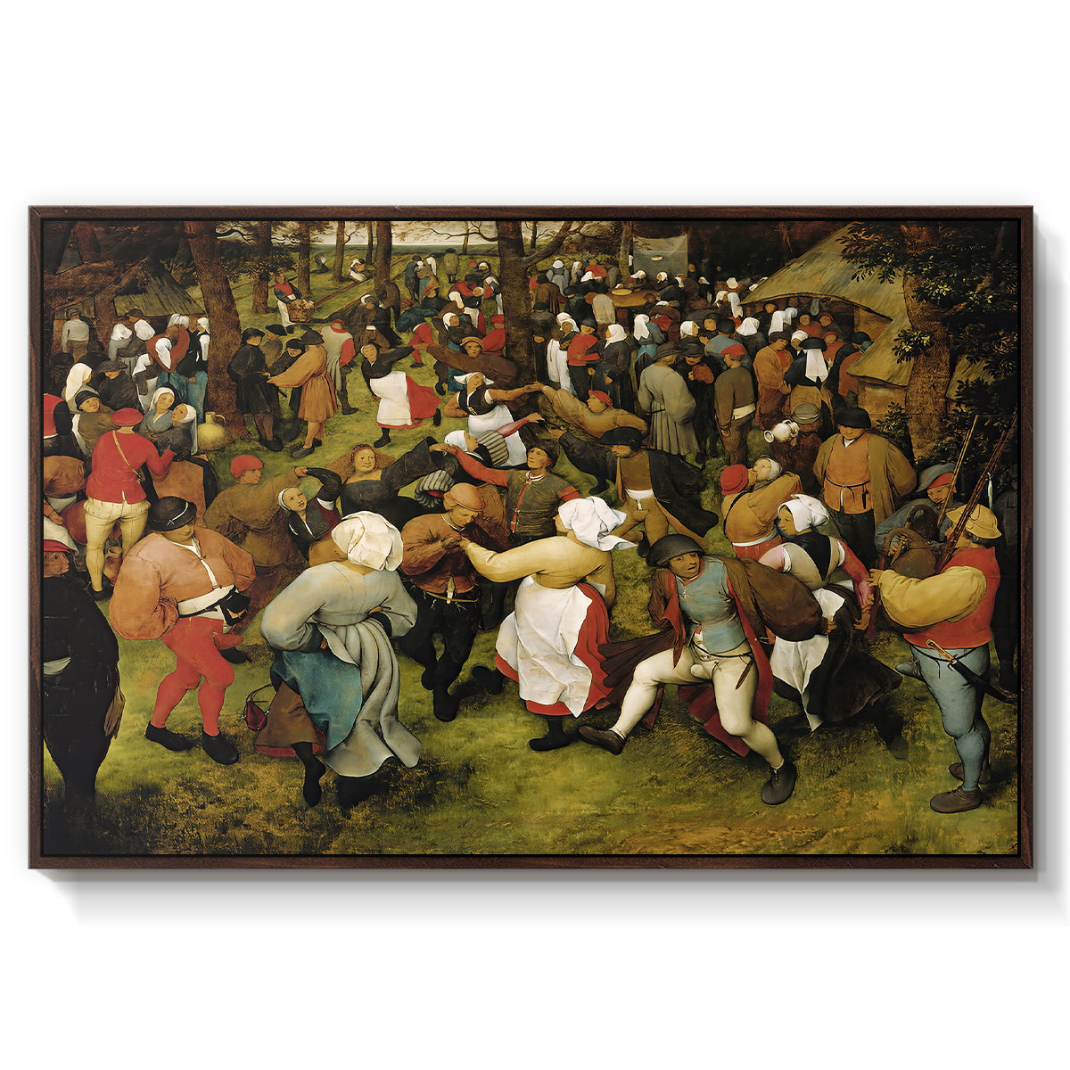 The Wedding Dance, c. 1566 - Floater Framed Canvas Print