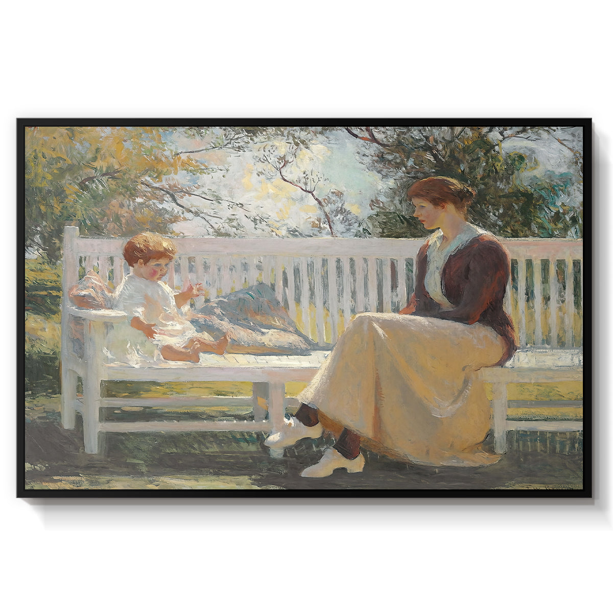 Eleanor and Benny, 1916 - Floater Framed Canvas Print