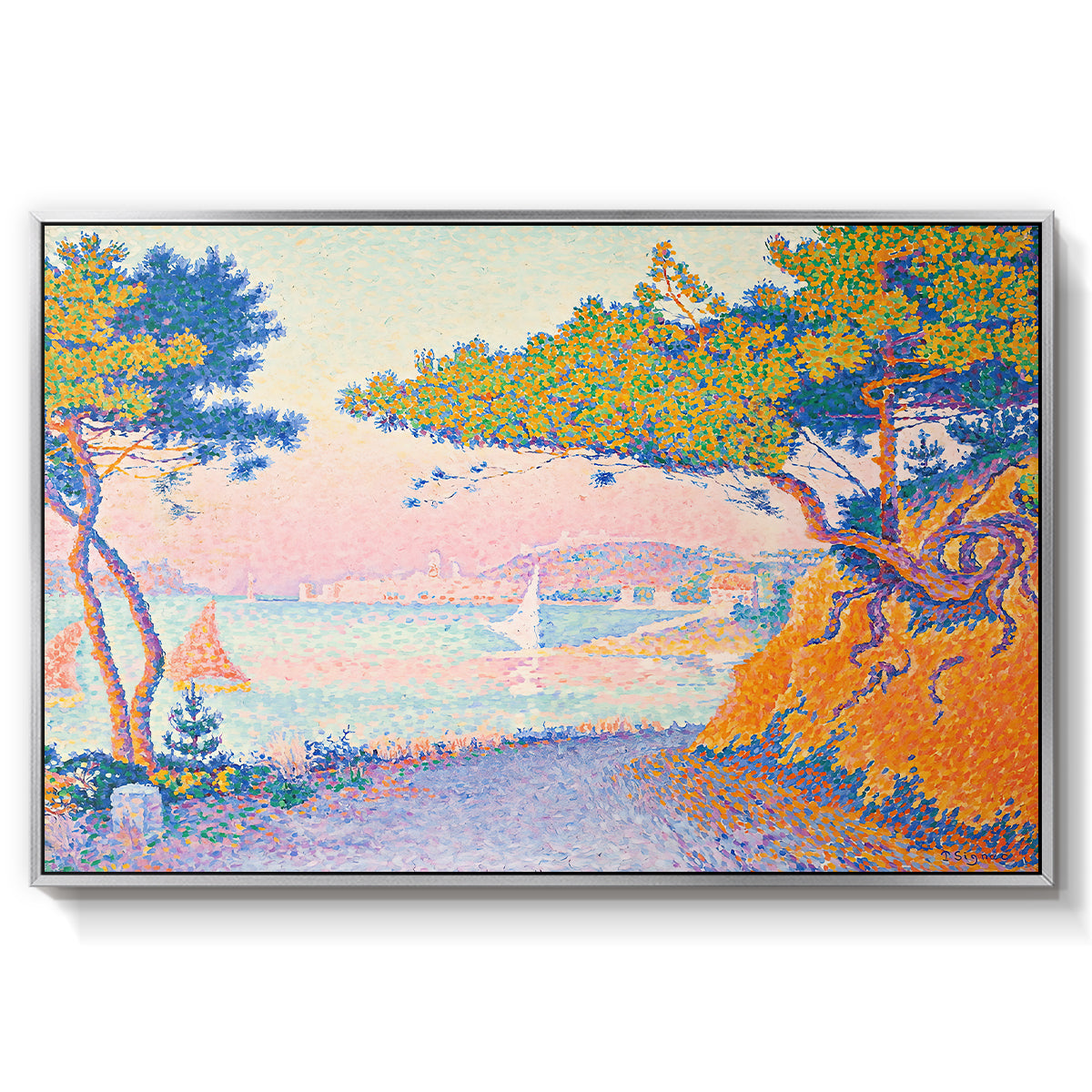 Golfe Juan, 1896 - Floater Framed Canvas Print