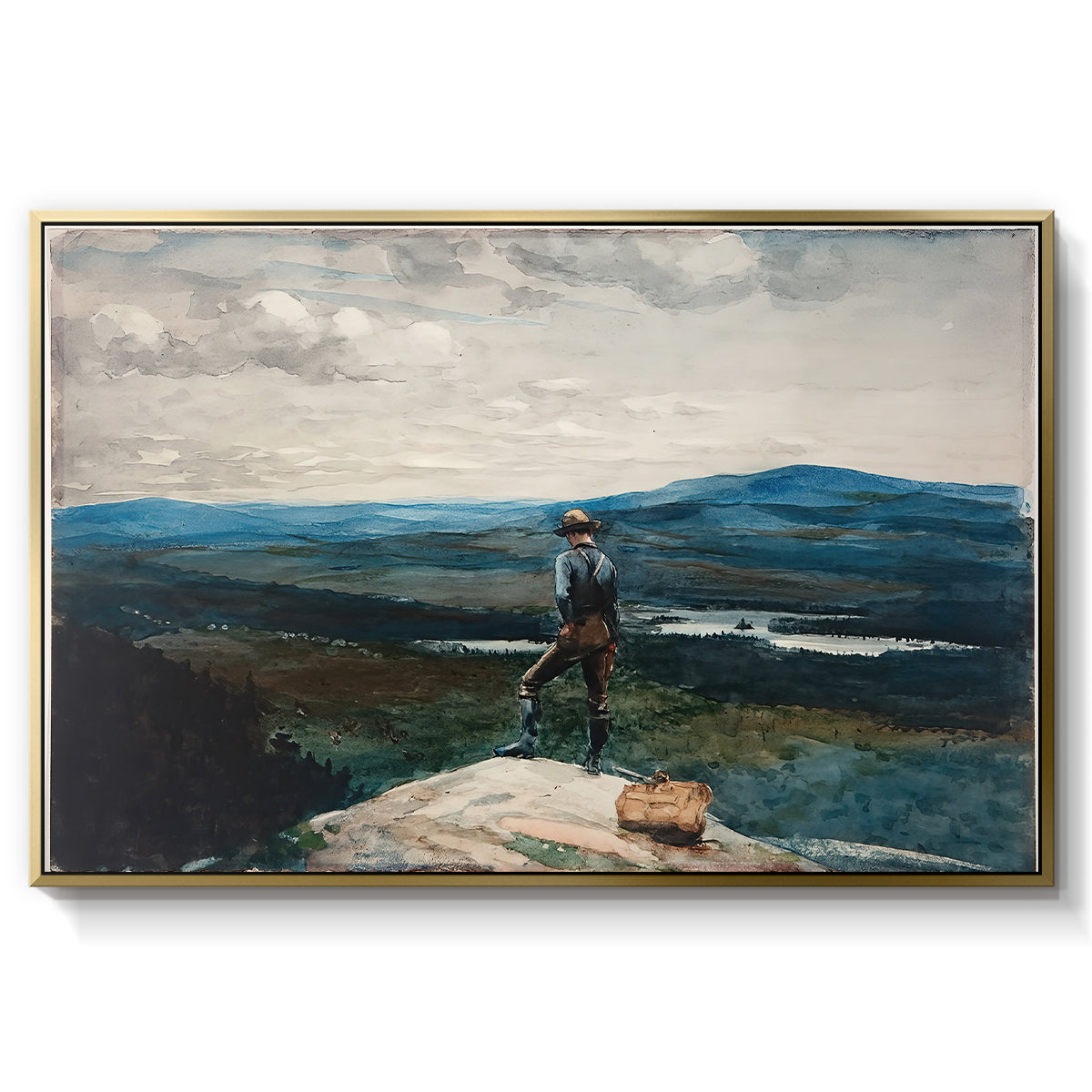 The Ranger, Adirondacks, 1882 - Floater Framed Canvas Print