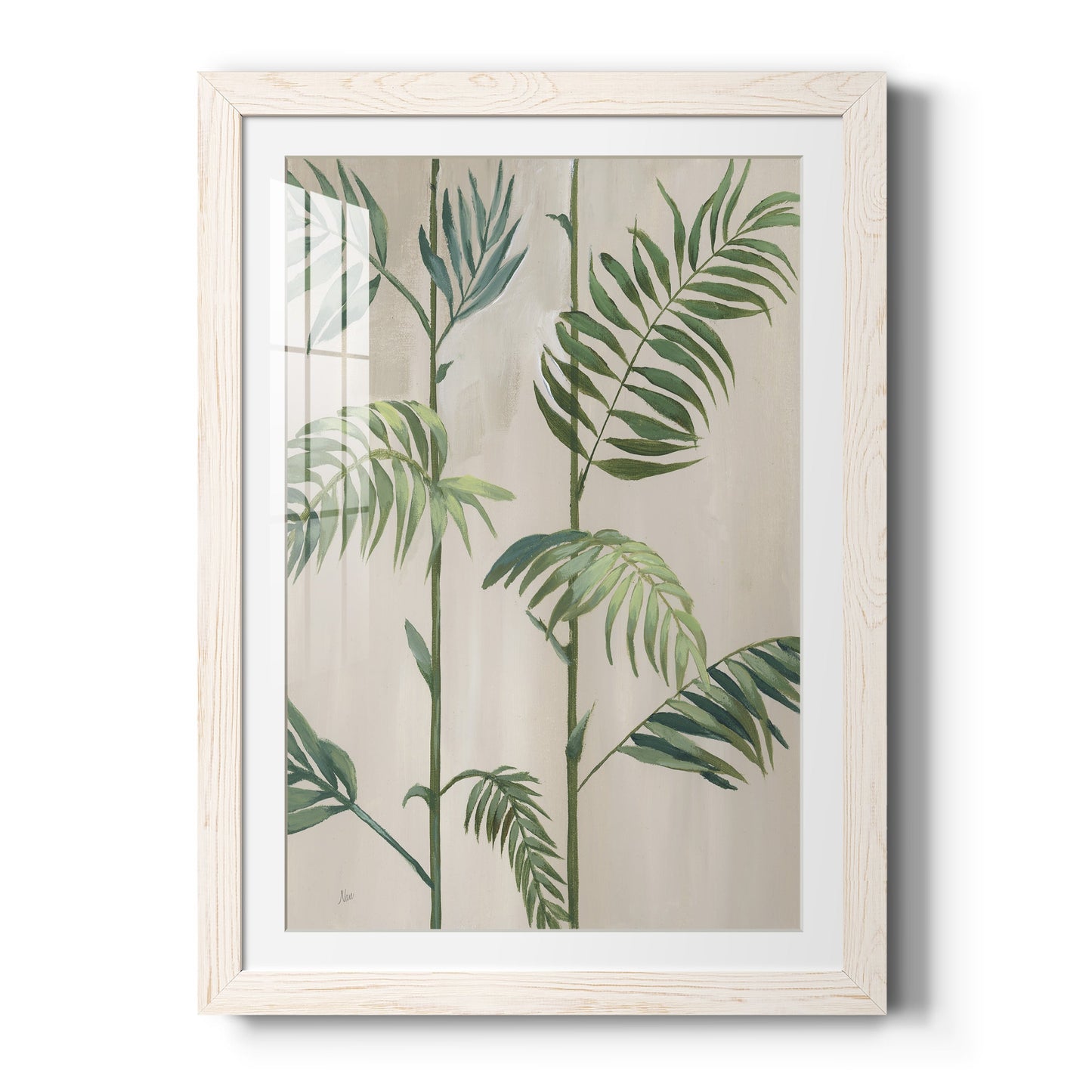 Modern Fronds I - Premium Framed Print - Distressed Barnwood Frame - Ready to Hang