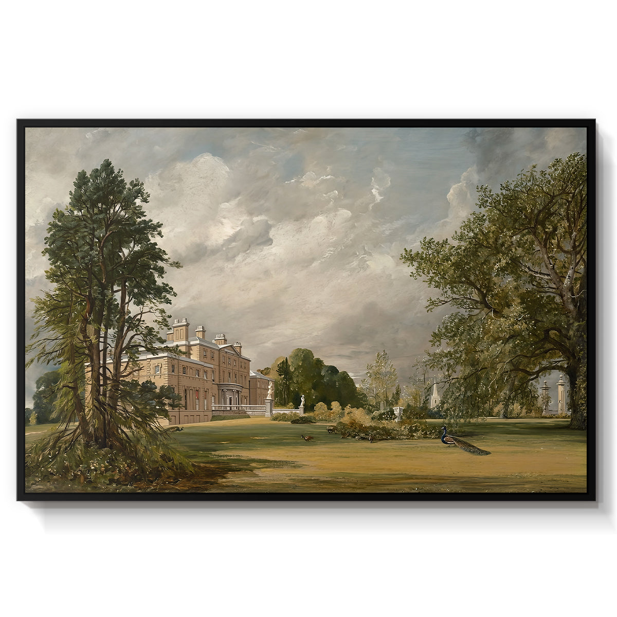 Malvern Hall, 1821 - Floater Framed Canvas Print