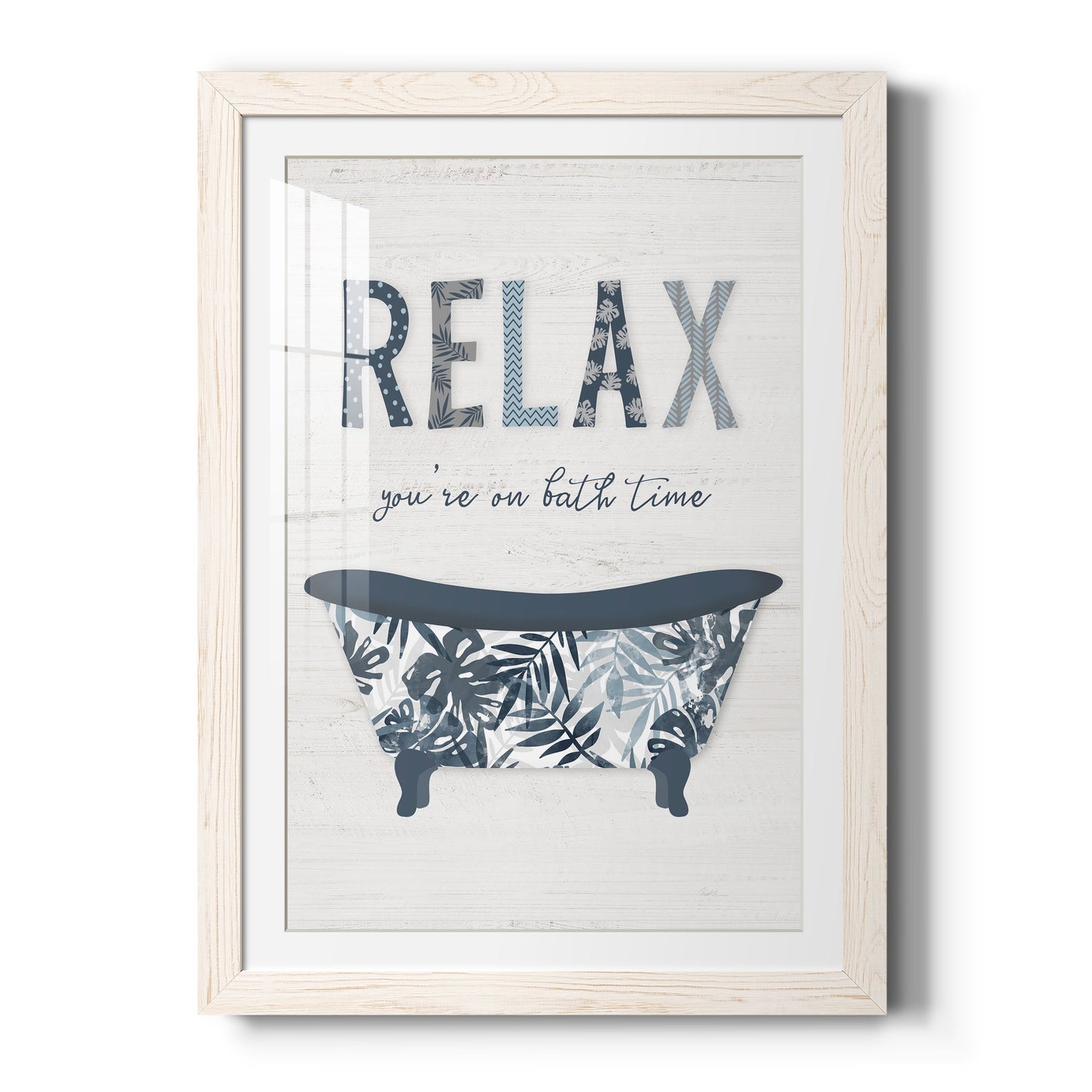 Palm Bath I - Barnwood Framed Art Print