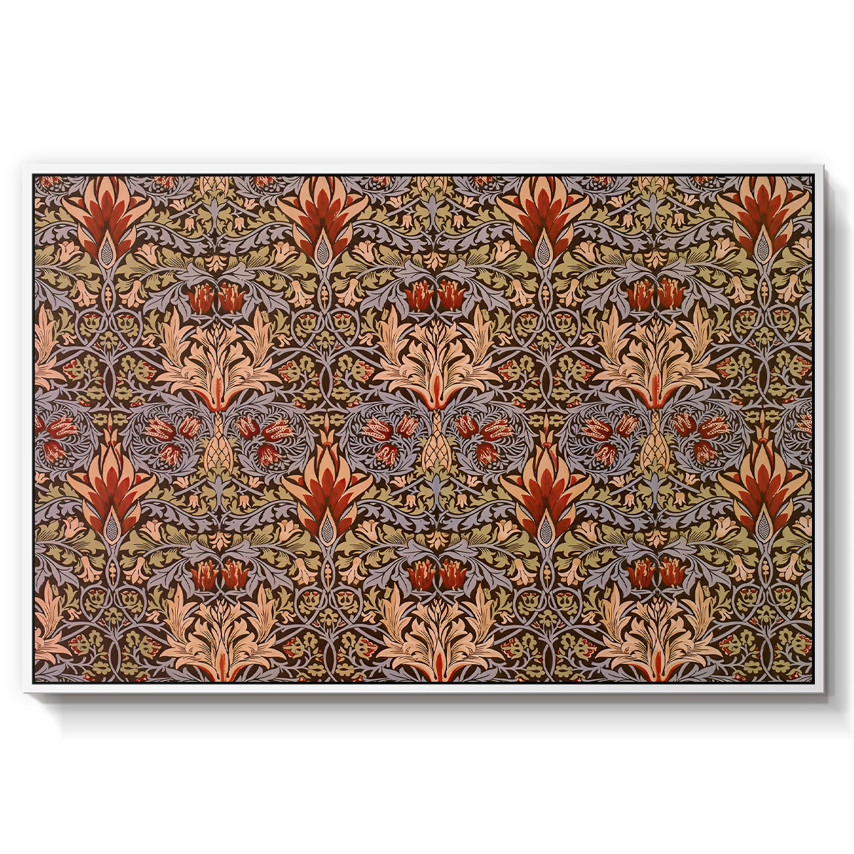 Snakeshead - Red/Cumin, c. 1876 - Floater Framed Canvas Print