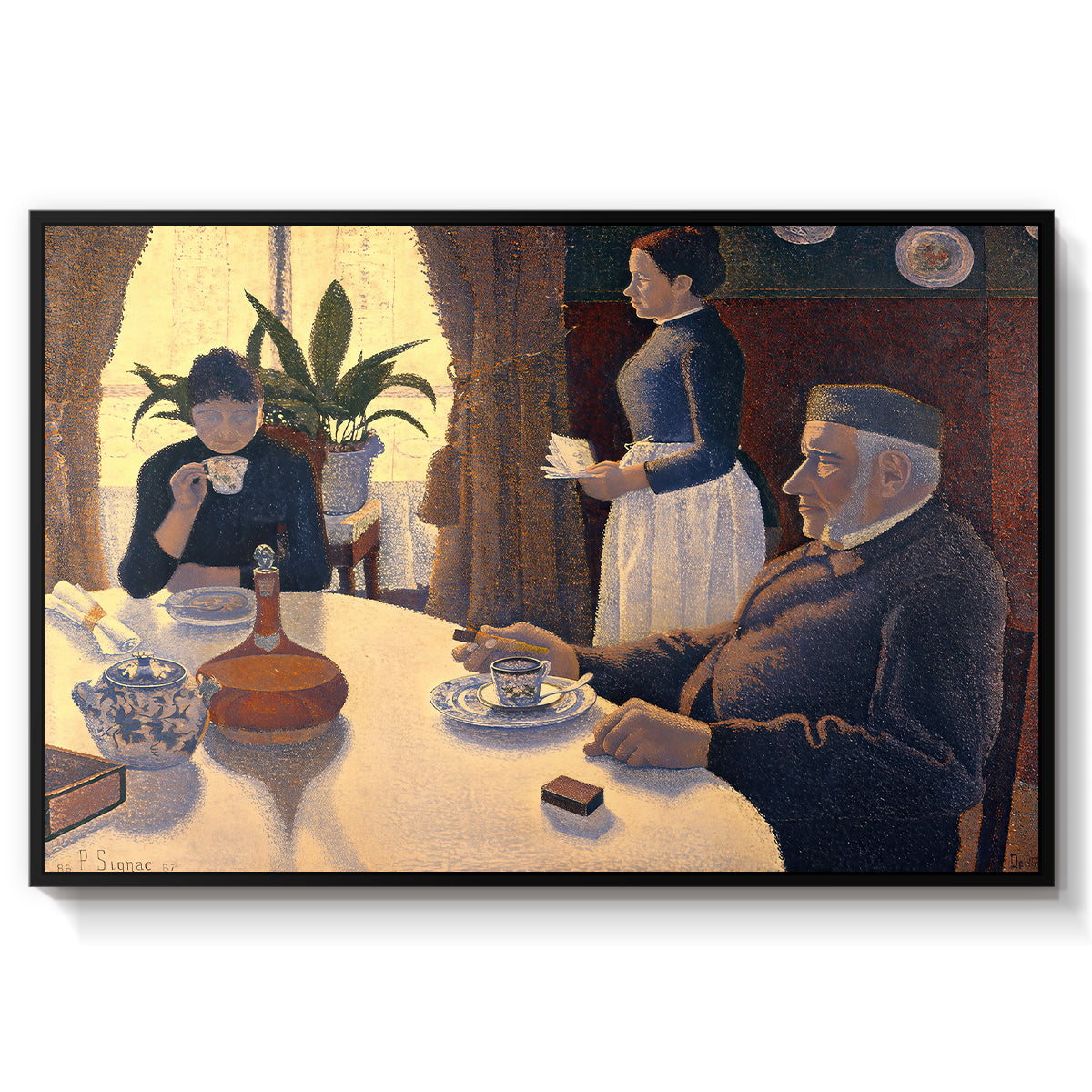 The Dining Room (Breakfast), 1886-1887 - Floater Framed Canvas Print