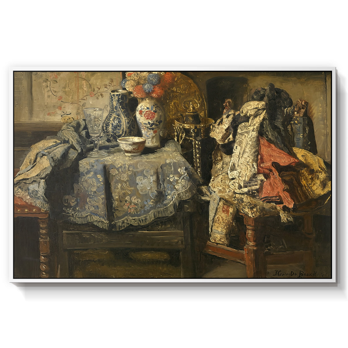 Still Life Requisites, 1885 - Floater Framed Canvas Print