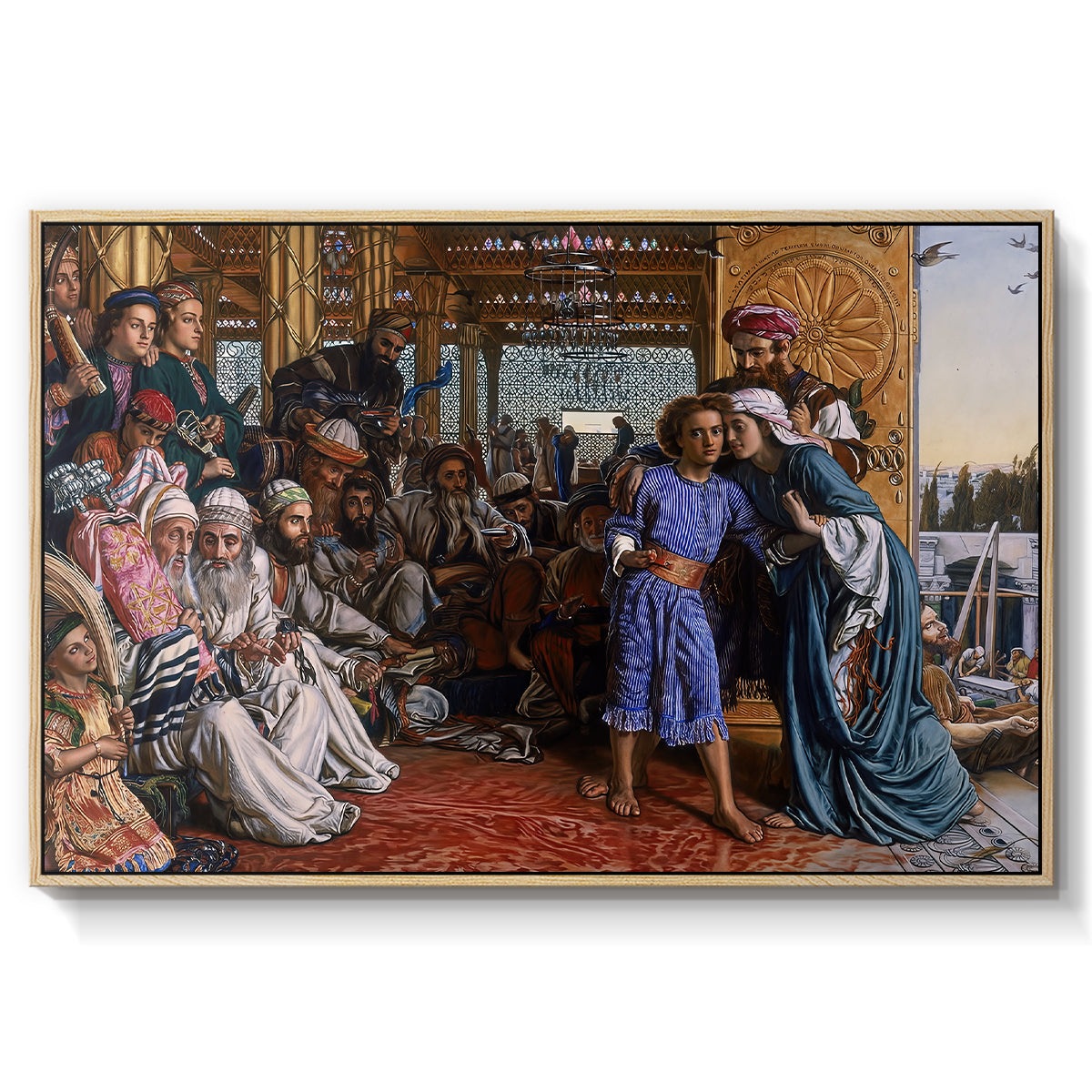 The Finding of the Saviour in the Temple, 1854-1860 - Floater Framed Canvas Print