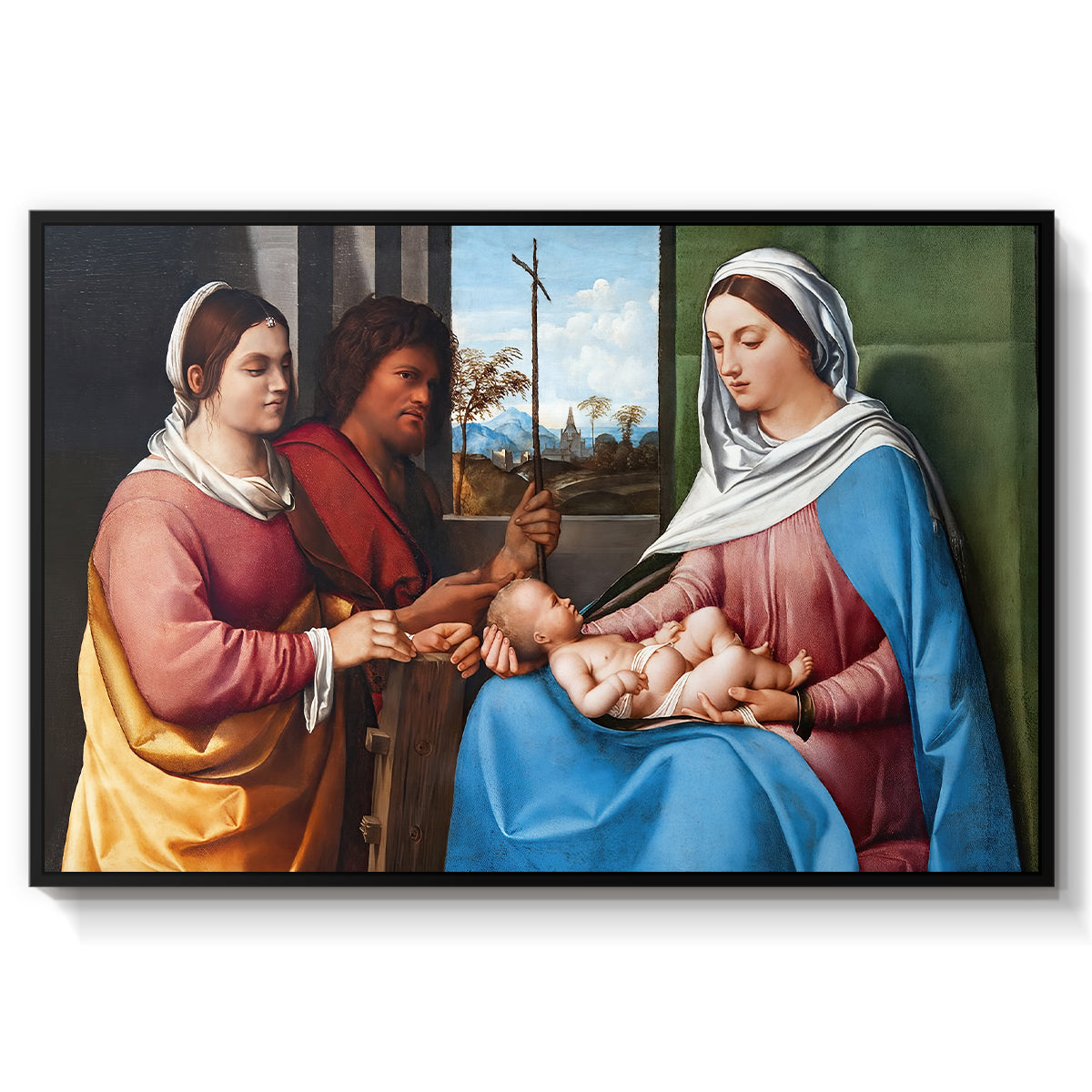 Sacred Conversation, c. 1505 - Floater Framed Canvas Print