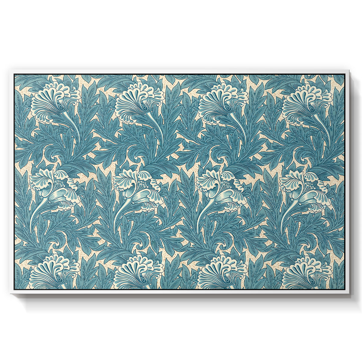 Tulip (Teal), 1875 - Floater Framed Canvas Print