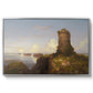 Italian Coast Scene with Ruined Tower, 1838 - Floater Framed Canvas Print