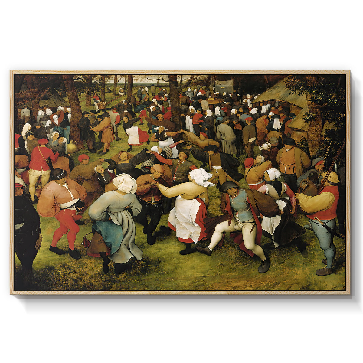 The Wedding Dance, c. 1566 - Floater Framed Canvas Print