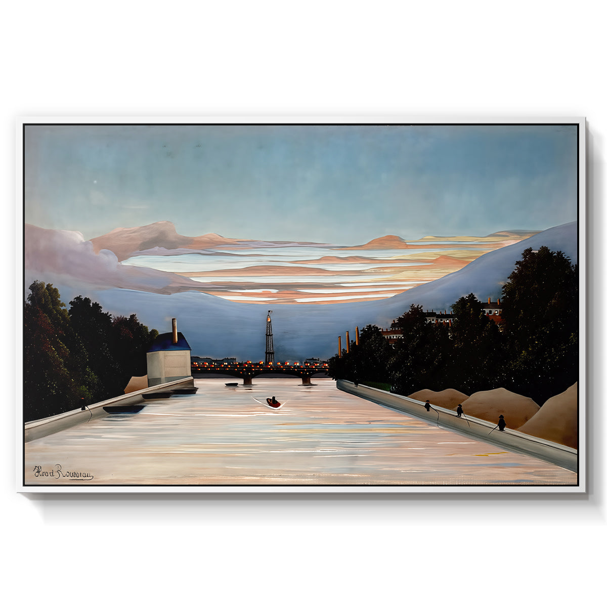 The Eiffel Tower, c. 1898 - Floater Framed Canvas Print