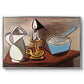 Jug, Candle, and Enamel Pan, 1950 - Floater Framed Canvas Print