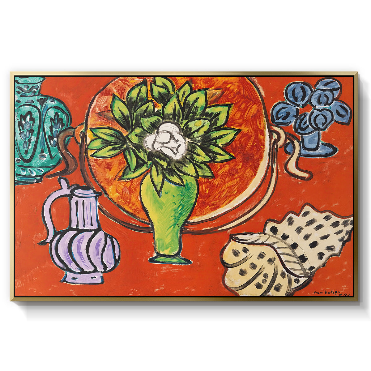 Still Life with a Magnolia (Nature morte au magnolia), 1941 - Floater Framed Canvas Print
