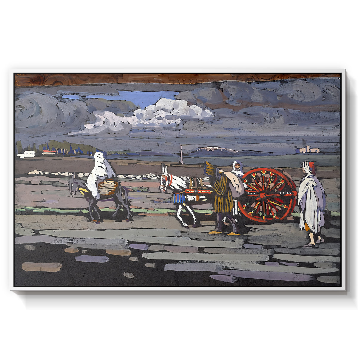 Country Road (Landstrasse), 1905 - Floater Framed Canvas Print