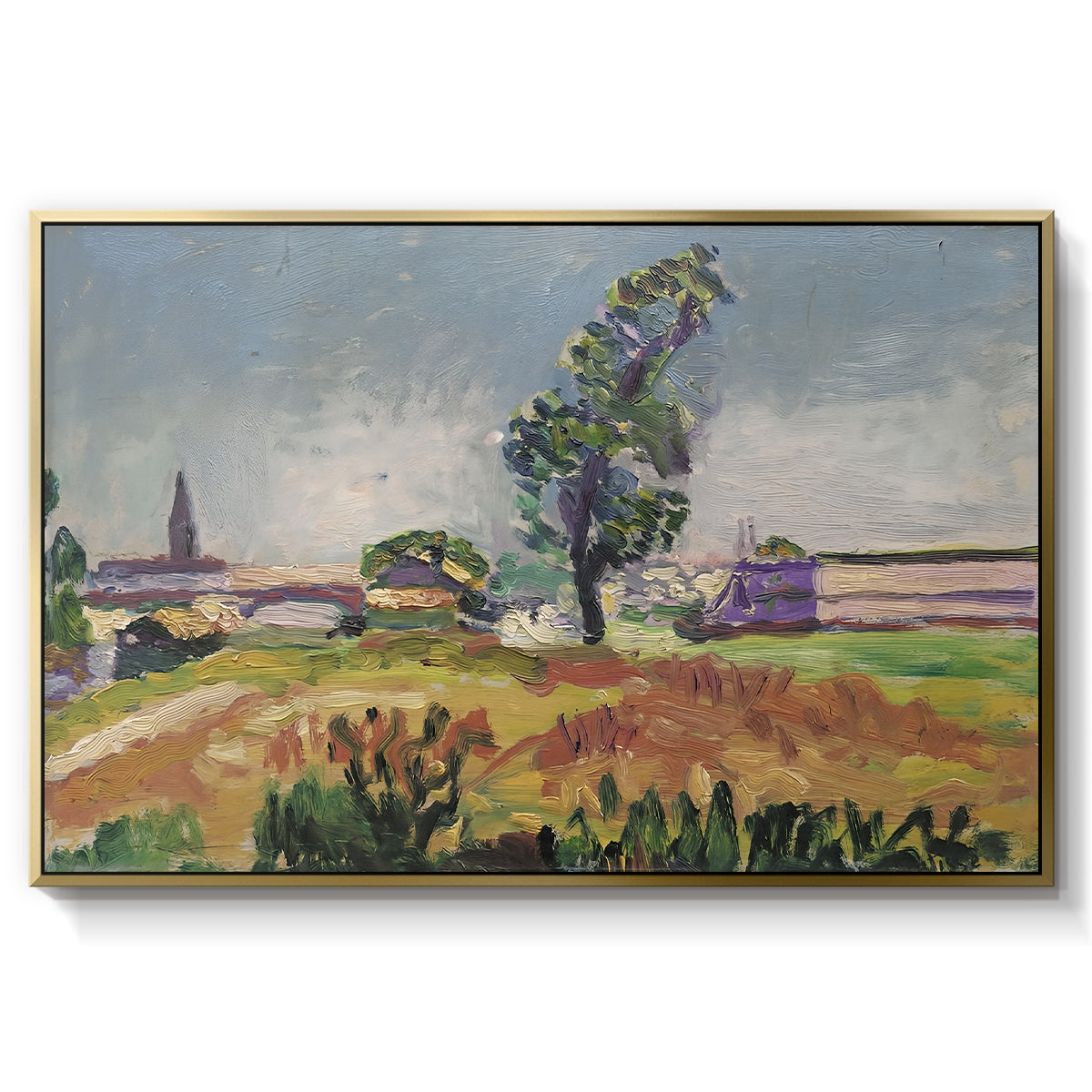 Landscape Around Toulouse, The Bridge of the Young Ladies, 1898 - Floater Framed Canvas Print