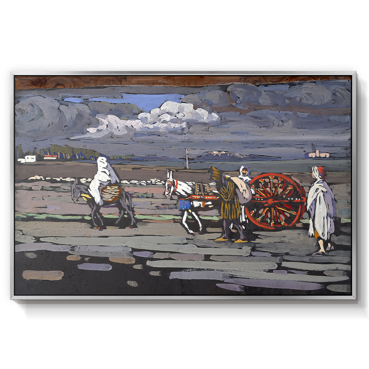 Country Road (Landstrasse), 1905 - Floater Framed Canvas Print