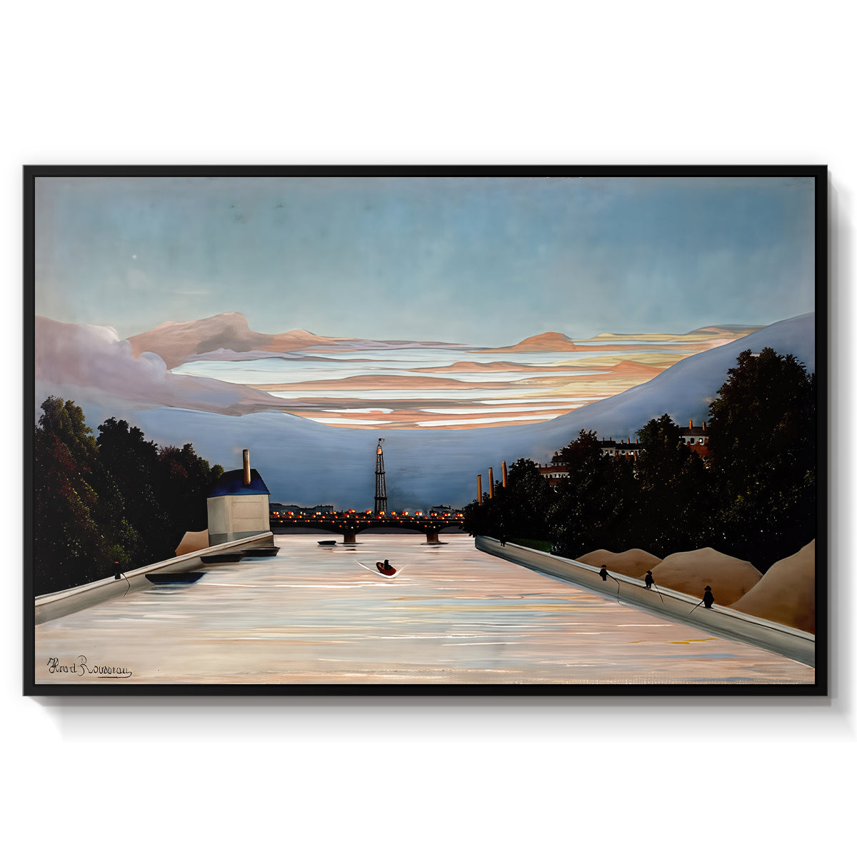 The Eiffel Tower, c. 1898 - Floater Framed Canvas Print