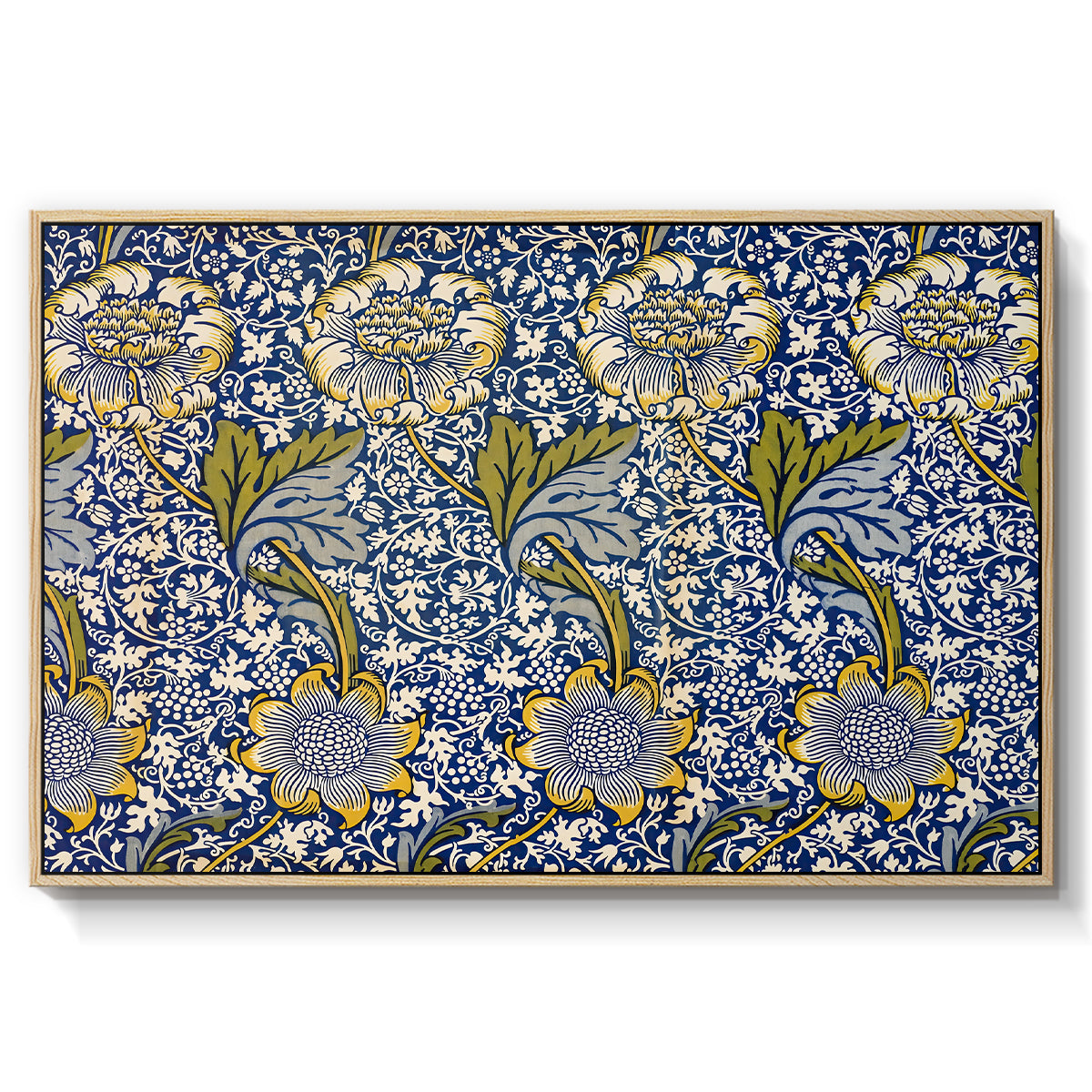 Kennet - Indigo/Gold, 1883 - Floater Framed Canvas Print