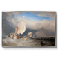 Fishing Boats with Hucksters Bargaining for Fish, 1837-1838 - Floater Framed Canvas Print