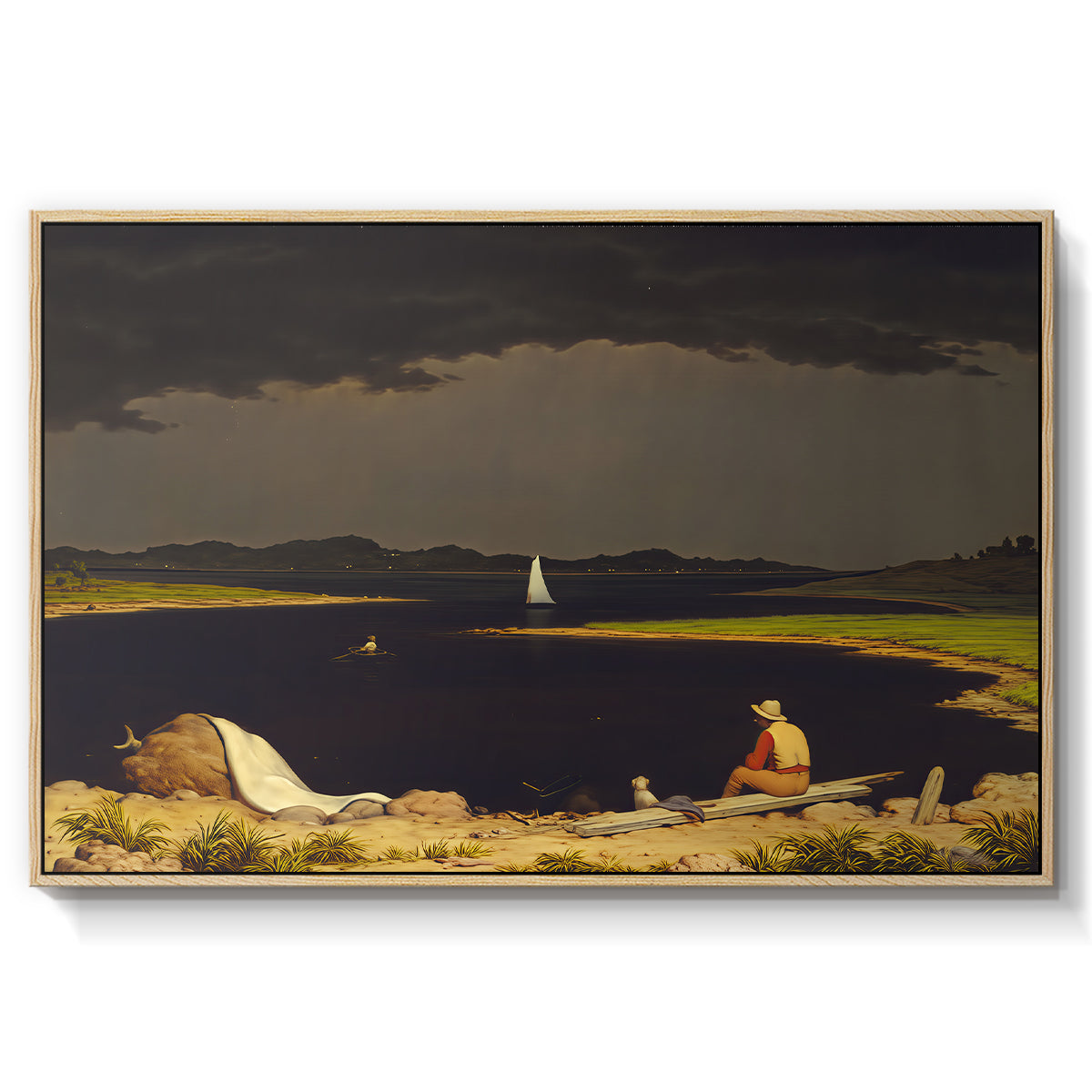 Approaching Thunder Storm, 1859 - Floater Framed Canvas Print